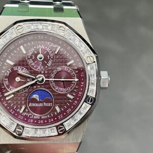 Đồng Hồ Audemars Piguet Royal Oak 26574ST Chế Tác Moissanite Baguette 41mm (6)