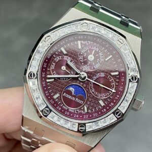 Đồng Hồ Audemars Piguet Royal Oak 26574ST Chế Tác Moissanite Baguette 41mm (6)