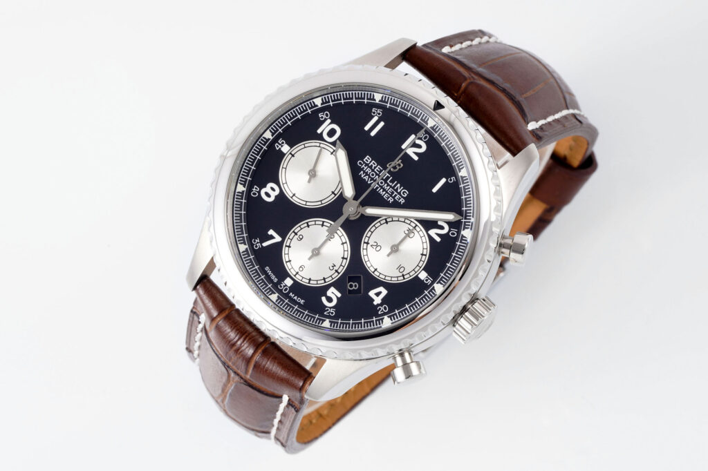 Đồng Hồ Breitling Navitimer Chế Tác Nam Dây Da Màu Nâu Nhà Máy EF 43mm (2)