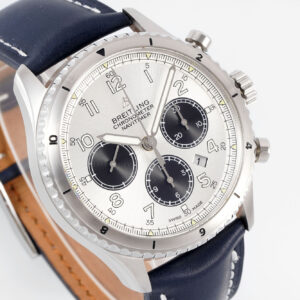 Đồng Hồ Breitling Navitimer Chế Tác Nam Dây Da Màu Xanh Nhà Máy EF 43mm (9)