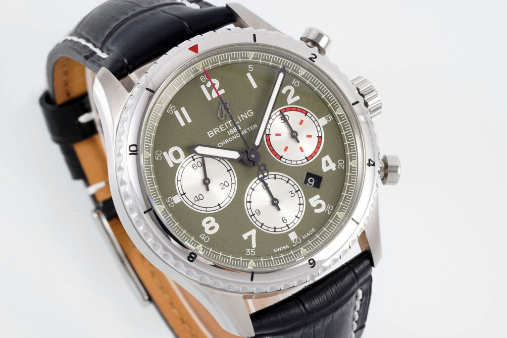 Đồng Hồ Breitling Navitimer Replica 11 Mặt Số Xanh Quân Đội aEF Factory 43mm (9)