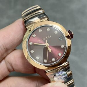 Đồng Hồ Bvlgari Lvcea Siêu Cấp Nữ Dây Kim Loại Mặt Số Đỏ (2)