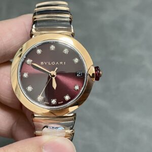 Đồng Hồ Bvlgari Lvcea Siêu Cấp Nữ Dây Kim Loại Mặt Số Đỏ (2)