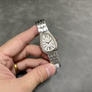 Đồng Hồ Bvlgari Serpenti Seduttori Đính Kim Cương Tự Nhiên Màu Trắng
