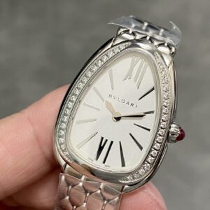 Đồng Hồ Bvlgari Serpenti Seduttori Đính Kim Cương Tự Nhiên Màu Trắng