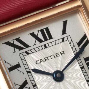 Đồng Hồ Cartier Tank Nữ Dây Da Màu Hồng Replica 11 Nhà Máy AF 22x29mm (3)