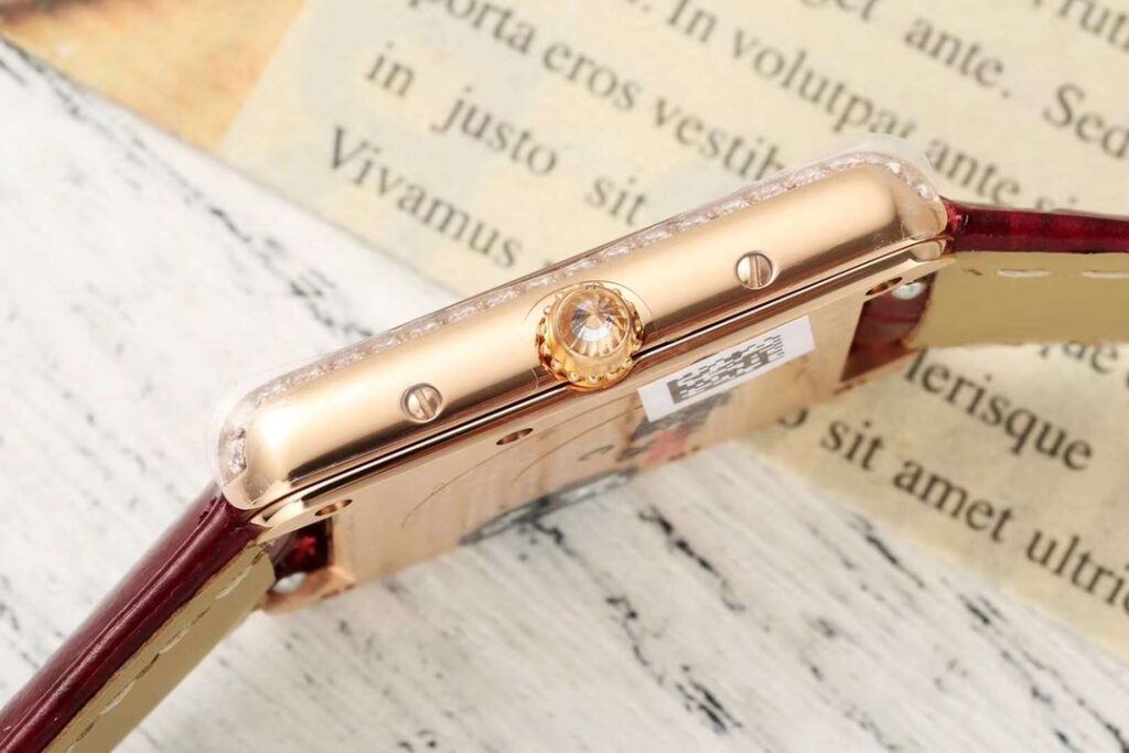 Đồng Hồ Cartier Tank Nữ Đính Đá Replica 11 Nhà Máy AF 22x29mm (4)