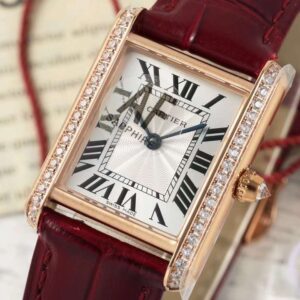Đồng Hồ Cartier Tank Nữ Đính Đá Replica 11 Nhà Máy AF 22x29mm (4)