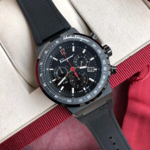 Đồng Hồ Ferragamo F80 Chronograph Nam Màu Đen