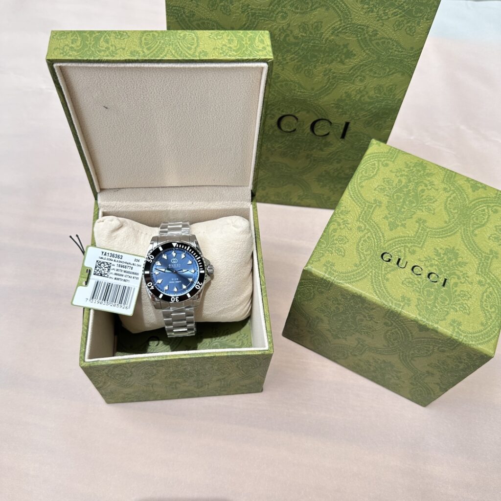 Đồng Hồ Gucci Dive Automatic Mặt Xanh Dương Replica Nam (4)