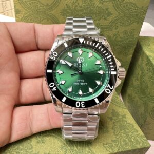 Đồng Hồ Gucci Dive Automatic Mặt Xanh Lá Cây Rep 11 Nam (2)