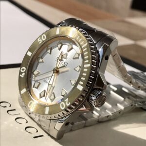 Đồng Hồ Gucci Dive Siêu Cấp Nam Dây Kim Loại Viền Vàng (1)