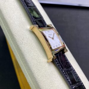 Đồng Hồ Hermes Heure H Nữ Dây Da Màu Đen Like Auth 26mm (1)