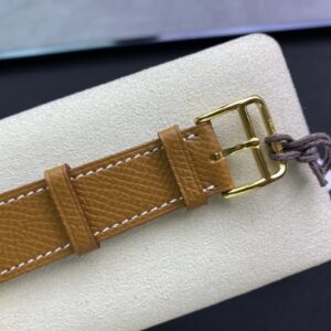 Đồng Hồ Hermes Heure H Nữ Dây Da Màu Nâu Like Auth 26mm (1)