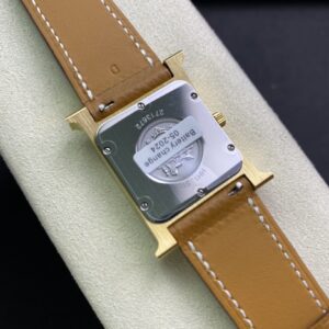 Đồng Hồ Hermes Heure H Nữ Dây Da Màu Nâu Like Auth 26mm (1)