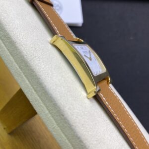 Đồng Hồ Hermes Heure H Nữ Dây Da Màu Nâu Like Auth 26mm (1)