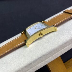 Đồng Hồ Hermes Heure H Nữ Dây Da Màu Nâu Like Auth 26mm (1)