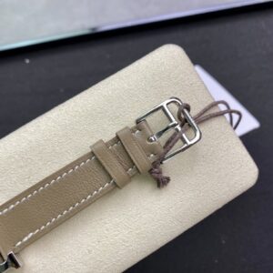 Đồng Hồ Hermes Heure H Nữ Dây Da Màu Xám Like Auth 26mm (1)