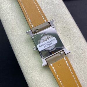 Đồng Hồ Hermes Heure H Nữ Dây Da Màu Xám Like Auth 26mm (1)