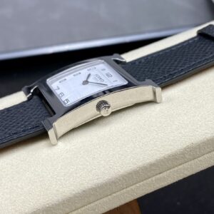 Đồng Hồ Hermes Heure H Nữ Siêu Cấp Dây Da Màu Đen 26mm (9)