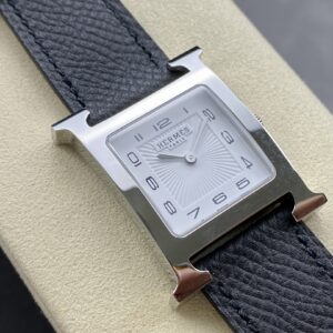 Đồng Hồ Hermes Heure H Nữ Siêu Cấp Dây Da Màu Đen 26mm (9)