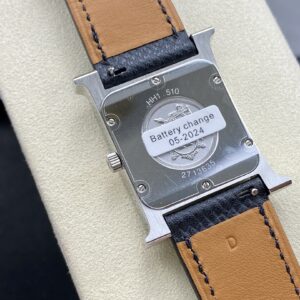 Đồng Hồ Hermes Heure H Nữ Siêu Cấp Dây Da Màu Đen 26mm (9)