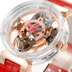 Đồng Hồ Louis Vuitton Chế Tác Sapphire Tourbillon Nam Dây Da 42mm (9)