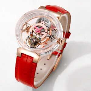 Đồng Hồ Louis Vuitton Chế Tác Sapphire Tourbillon Nam Dây Da 42mm (9)