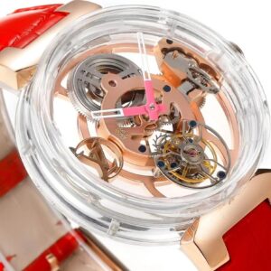 Đồng Hồ Louis Vuitton Chế Tác Sapphire Tourbillon Nam Dây Da 42mm (9)