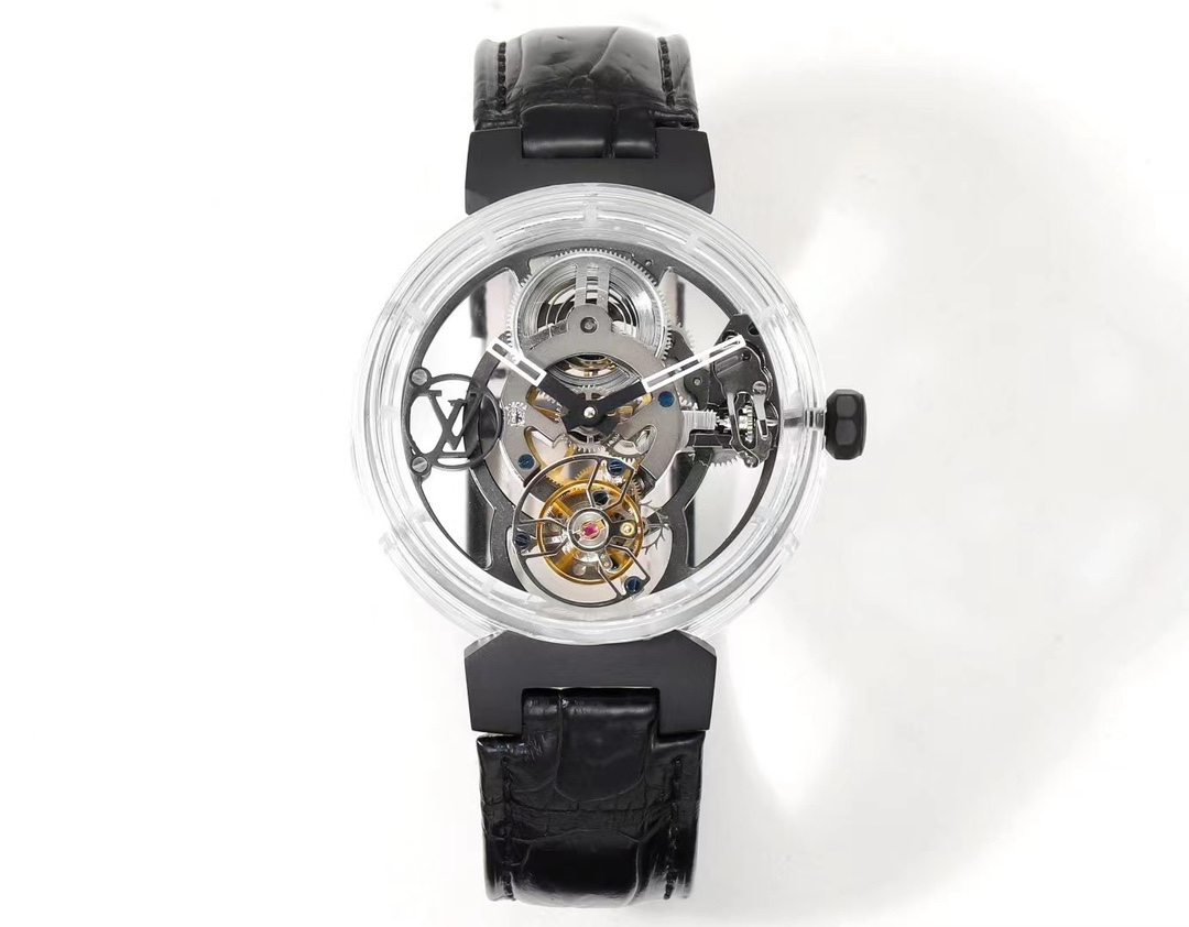 Đồng Hồ Louis Vuitton Chế Tác Tourbillon Sapphire Nam Dây Da 42mm (1) Đồng Hồ Louis Vuitton Chế Tác Tourbillon Sapphire Nam Dây Da 42mm (9)