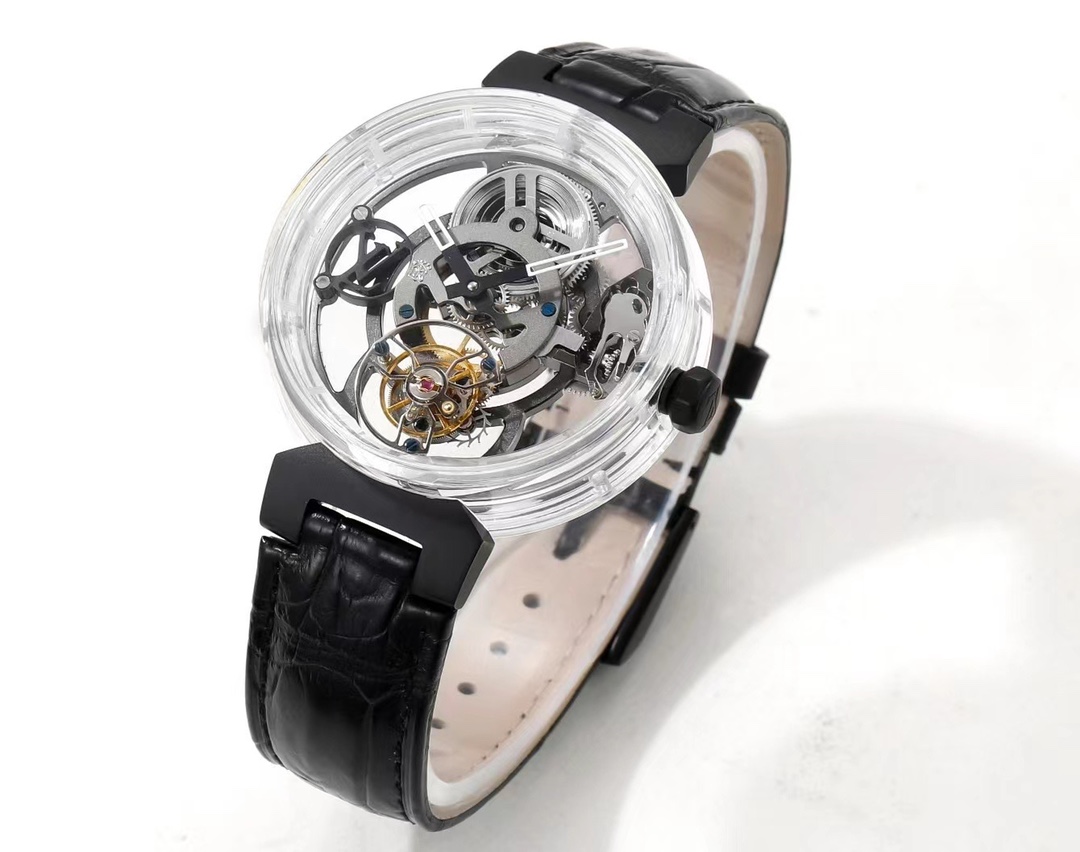 Đồng Hồ Louis Vuitton Chế Tác Tourbillon Sapphire Nam Dây Da 42mm (3) Đồng Hồ Louis Vuitton Chế Tác Tourbillon Sapphire Nam Dây Da 42mm (9)