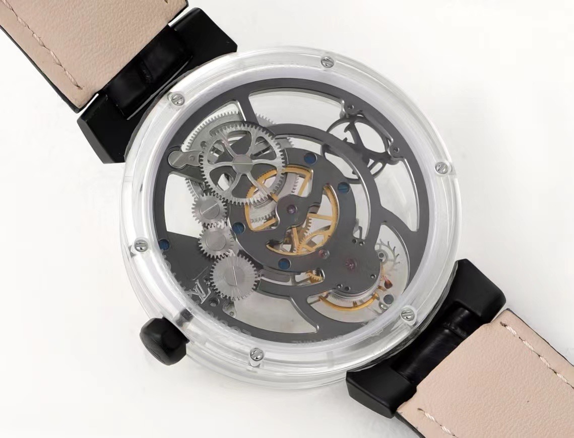 Đồng Hồ Louis Vuitton Chế Tác Tourbillon Sapphire Nam Dây Da 42mm (6) Đồng Hồ Louis Vuitton Chế Tác Tourbillon Sapphire Nam Dây Da 42mm (9)