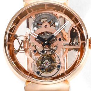 Đồng Hồ Louis Vuitton Tourbillon Skeleton Chế Tác Nam Dây Da Cá Sấu (1)