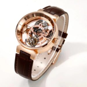 Đồng Hồ Louis Vuitton Tourbillon Skeleton Chế Tác Nam Dây Da Cá Sấu (1)