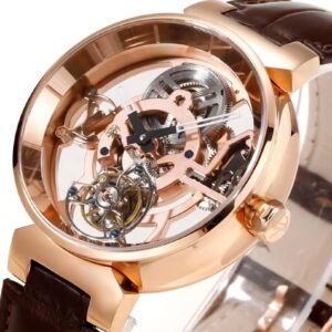 Đồng Hồ Louis Vuitton Tourbillon Skeleton Chế Tác Nam Dây Da Cá Sấu (1)