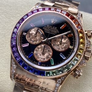 Đồng Hồ Rolex Daytona Rainbow Tinh Chỉnh 220 Grams Moissanite Ruby Sapphire 40mm (6)