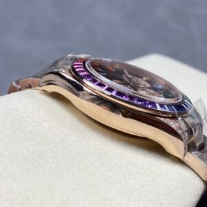 Đồng Hồ Rolex Daytona Rainbow Tinh Chỉnh 220 Grams Moissanite Ruby Sapphire 40mm (6)