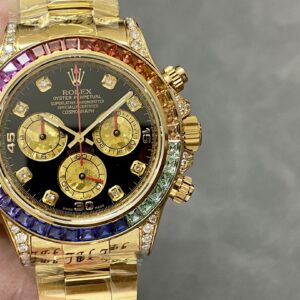Đồng Hồ Rolex Daytona Rainbow Tùy Chỉnh 220 Grams Moissanite Ruby Sapphire 40mm (9)