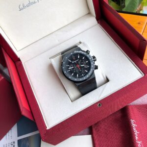 Đồng Hồ Salvatore Ferragamo F80 Chronograph Nam Màu Đen 43mm