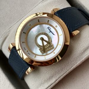 Đồng Hồ Salvatore Ferragamo Minuetto Mặt Xà Cừ Dây Da (1)