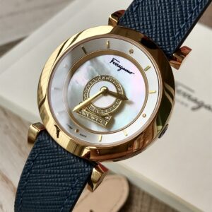 Đồng Hồ Salvatore Ferragamo Minuetto Mặt Xà Cừ Dây Da (1)