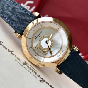Đồng Hồ Salvatore Ferragamo Minuetto Mặt Xà Cừ Dây Da (1)