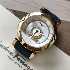 Đồng Hồ Salvatore Ferragamo Minuetto Mặt Xà Cừ Dây Da (1)