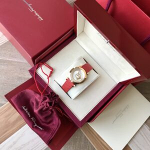 Đồng Hồ Salvatore Ferragamo Minuetto Mặt Xoay 360 Độ Màu Đỏ 37mm (1)