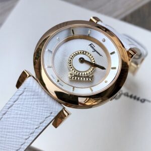 Đồng Hồ Salvatore Ferragamo Minuetto Mặt Xoay Màu Trắng 37mm (9)