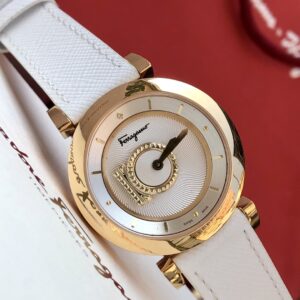 Đồng Hồ Salvatore Ferragamo Minuetto Mặt Xoay Màu Trắng 37mm (9)