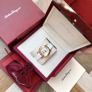 Đồng Hồ Salvatore Ferragamo Minuetto Mặt Xoay Màu Trắng 37mm (9)