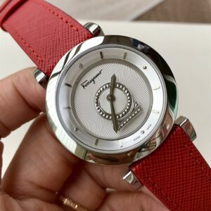 Đồng Hồ Salvatore Ferragamo Minuetto Nữ Dây Da Màu Đỏ 37mm (1)