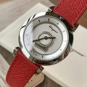 Đồng Hồ Salvatore Ferragamo Minuetto Nữ Dây Da Màu Đỏ 37mm (1)