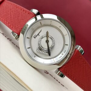 Đồng Hồ Salvatore Ferragamo Minuetto Nữ Dây Da Màu Đỏ 37mm (1)